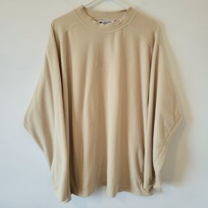 Vintage Cream Columbia Fleece Long sleeve shirt